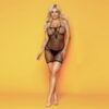 Seet through black teddy bodysuit - Image 3